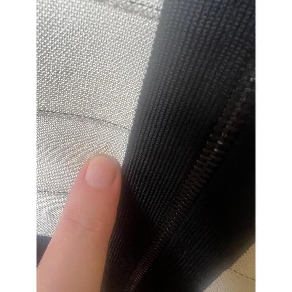 Herve Leger HYD4G309 Black White Bandage Zipper Sleeve Zip Up Sweater Large - Picture 4 of 14